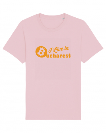 I Live in Bucharest Bitcoin Cotton Pink