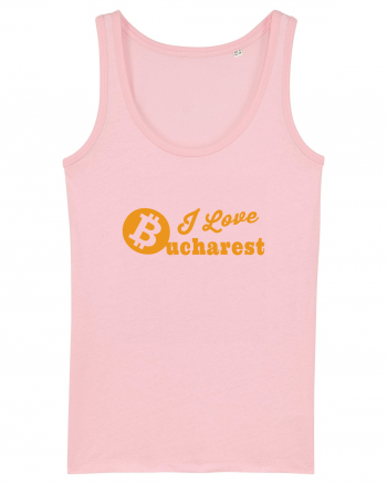 I Love Bucharest Bitcoin Cotton Pink