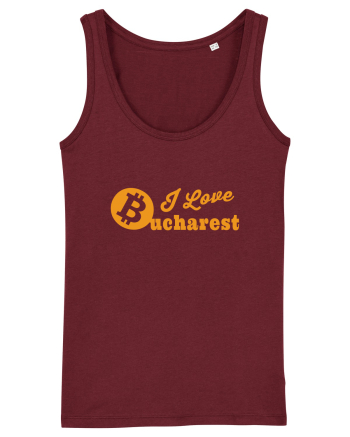 I Love Bucharest Bitcoin Burgundy