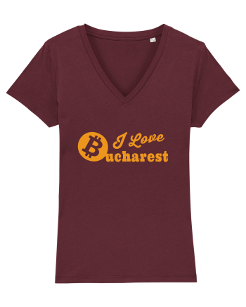 I Love Bucharest Bitcoin Burgundy