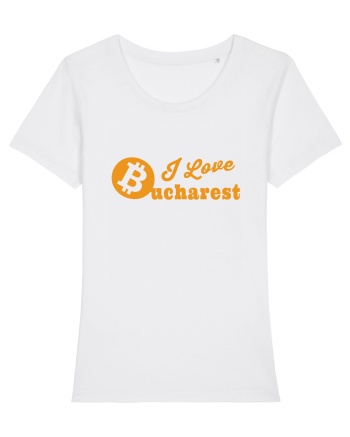 I Love Bucharest Bitcoin White