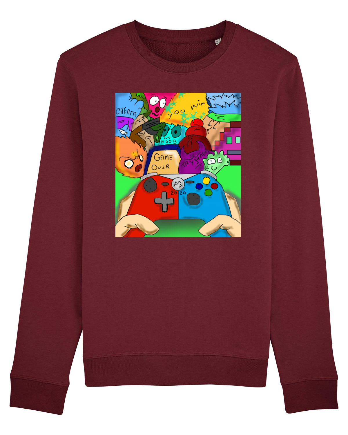 Bluză mânecă lungă Unisex Rise Burgundy