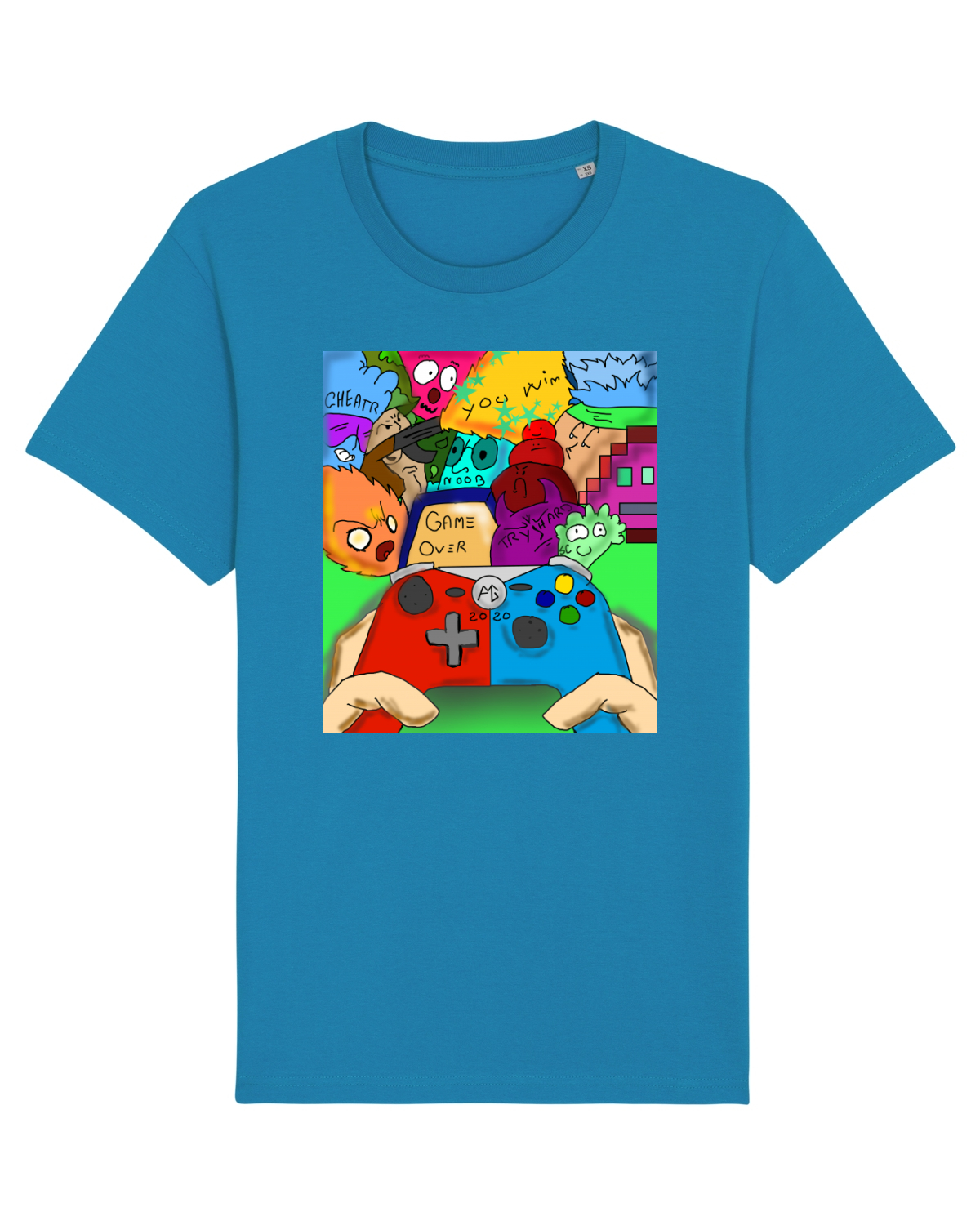 Tricou mânecă scurtă Unisex Rocker Azur