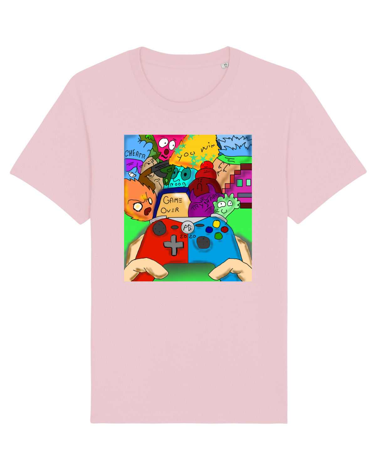 Tricou mânecă scurtă Unisex Rocker Cotton Pink