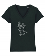 Universul in privire Tricou mânecă scurtă guler V Damă Evoker