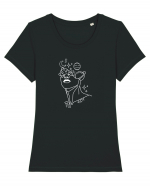 Universul in privire Tricou mânecă scurtă guler larg fitted Damă Expresser