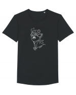 Universul in privire Tricou mânecă scurtă guler larg Bărbat Skater