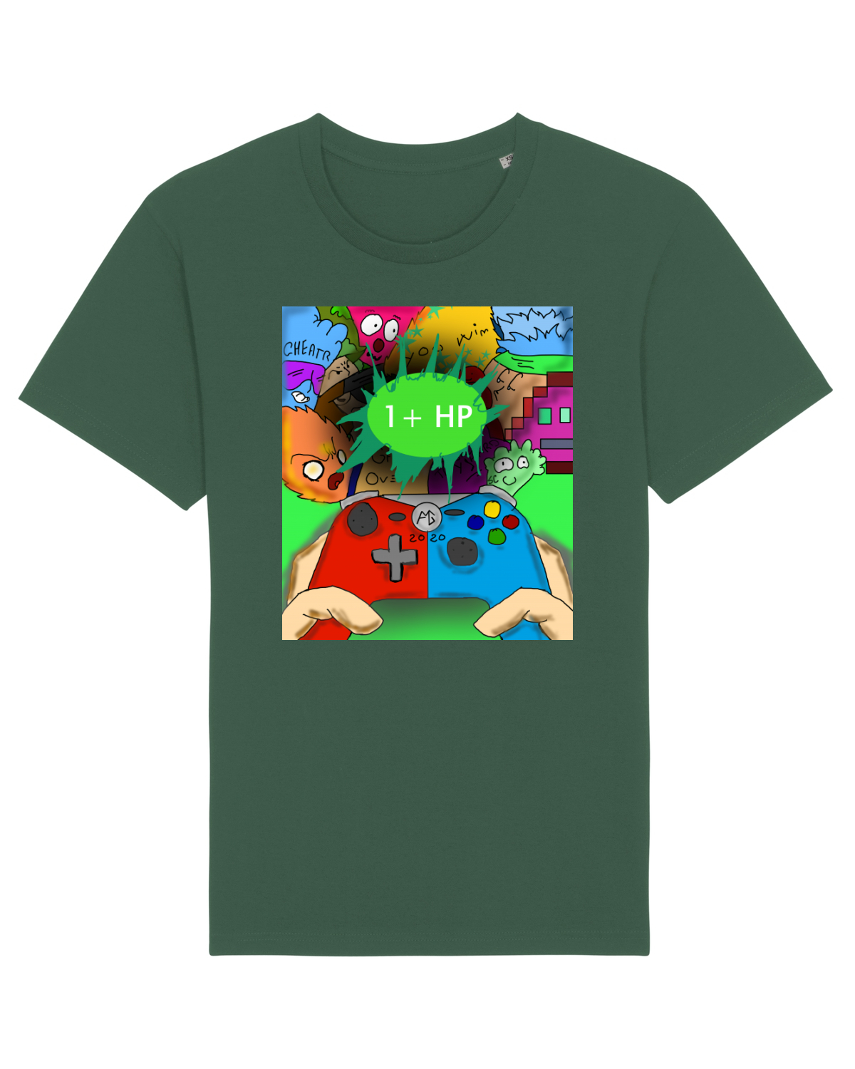 Tricou mânecă scurtă Unisex Rocker Bottle Green
