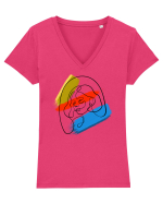 Girl in color Tricou mânecă scurtă guler V Damă Evoker
