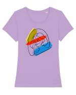 Girl in color Tricou mânecă scurtă guler larg fitted Damă Expresser
