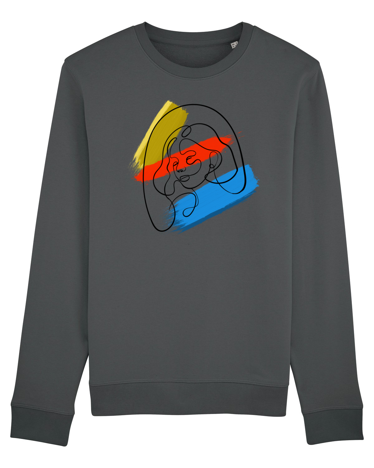 Bluză mânecă lungă Unisex Rise Anthracite