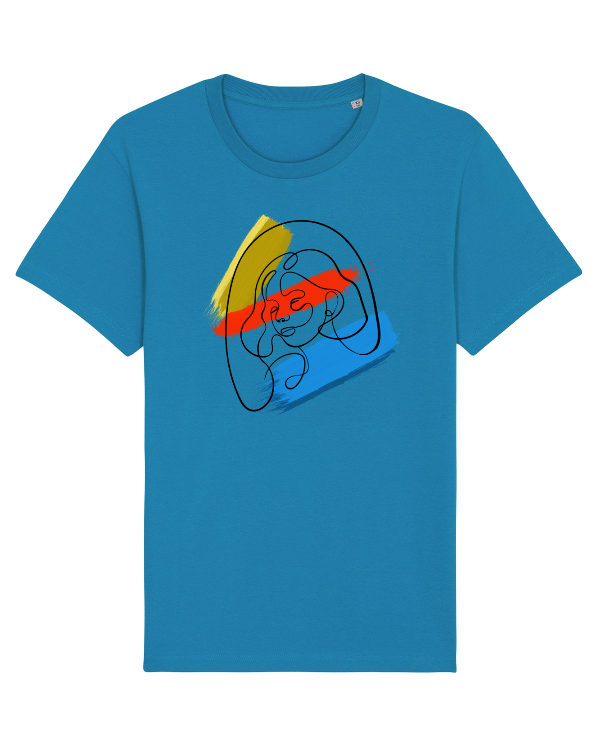 Tricou mânecă scurtă Unisex Rocker Azur
