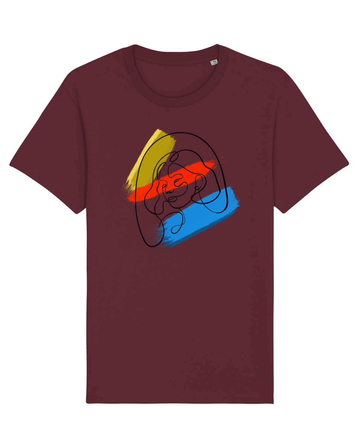 Tricou mânecă scurtă Unisex Rocker Burgundy
