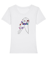 Comoara din interior Tricou mânecă scurtă guler larg fitted Damă Expresser