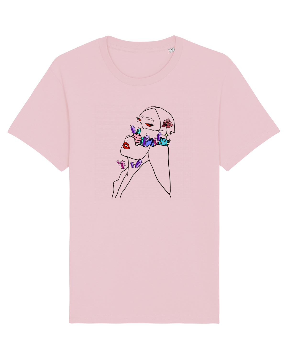 Tricou mânecă scurtă Unisex Rocker Cotton Pink