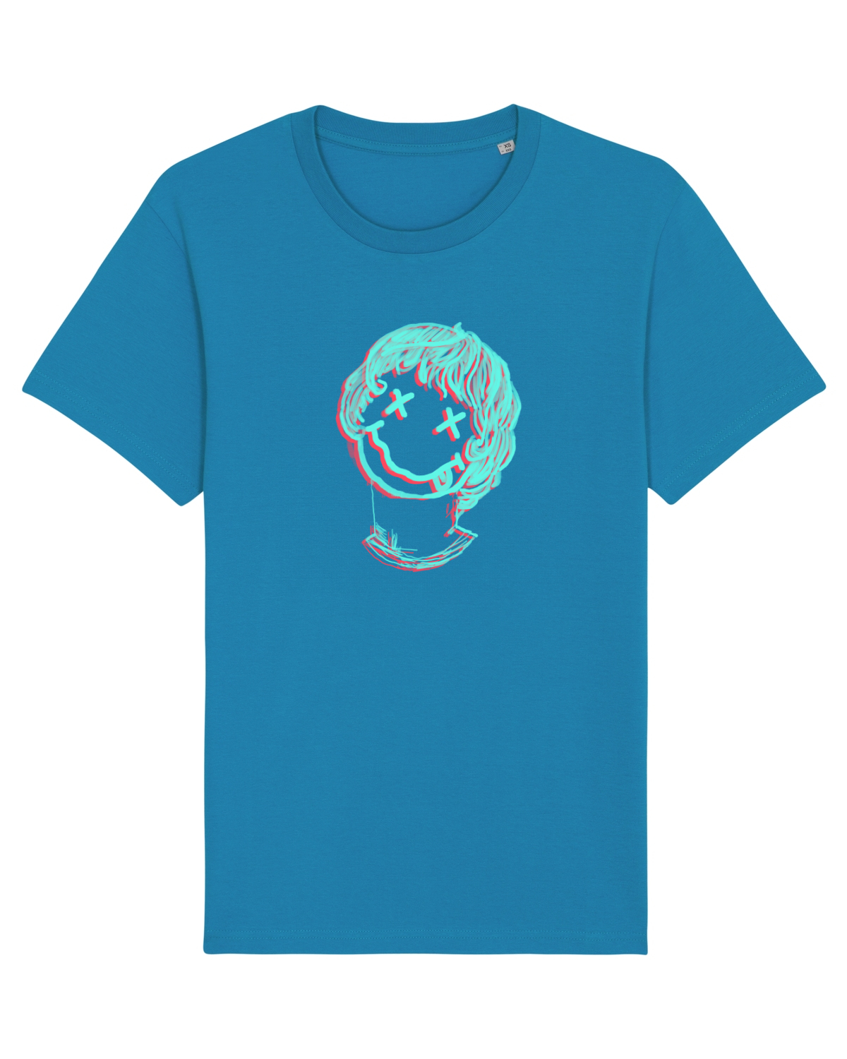 Tricou mânecă scurtă Unisex Rocker Azur