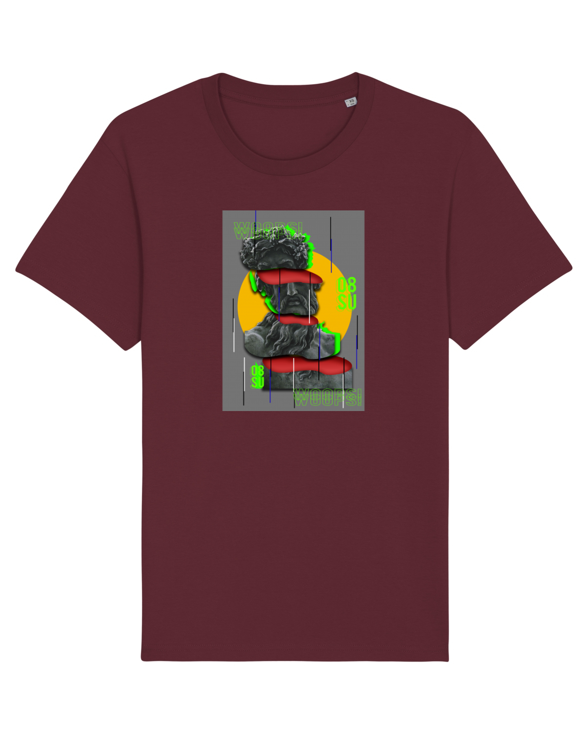 Tricou mânecă scurtă Unisex Rocker Burgundy