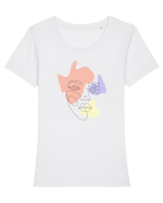 Simple face Tricou mânecă scurtă guler larg fitted Damă Expresser