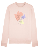Simple face Bluză mânecă lungă Unisex Rise