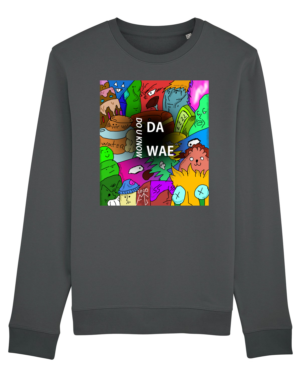 Bluză mânecă lungă Unisex Rise Anthracite