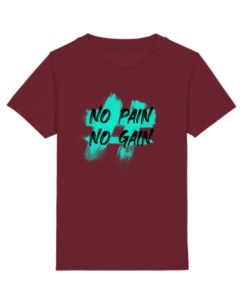 No pain No gain Burgundy