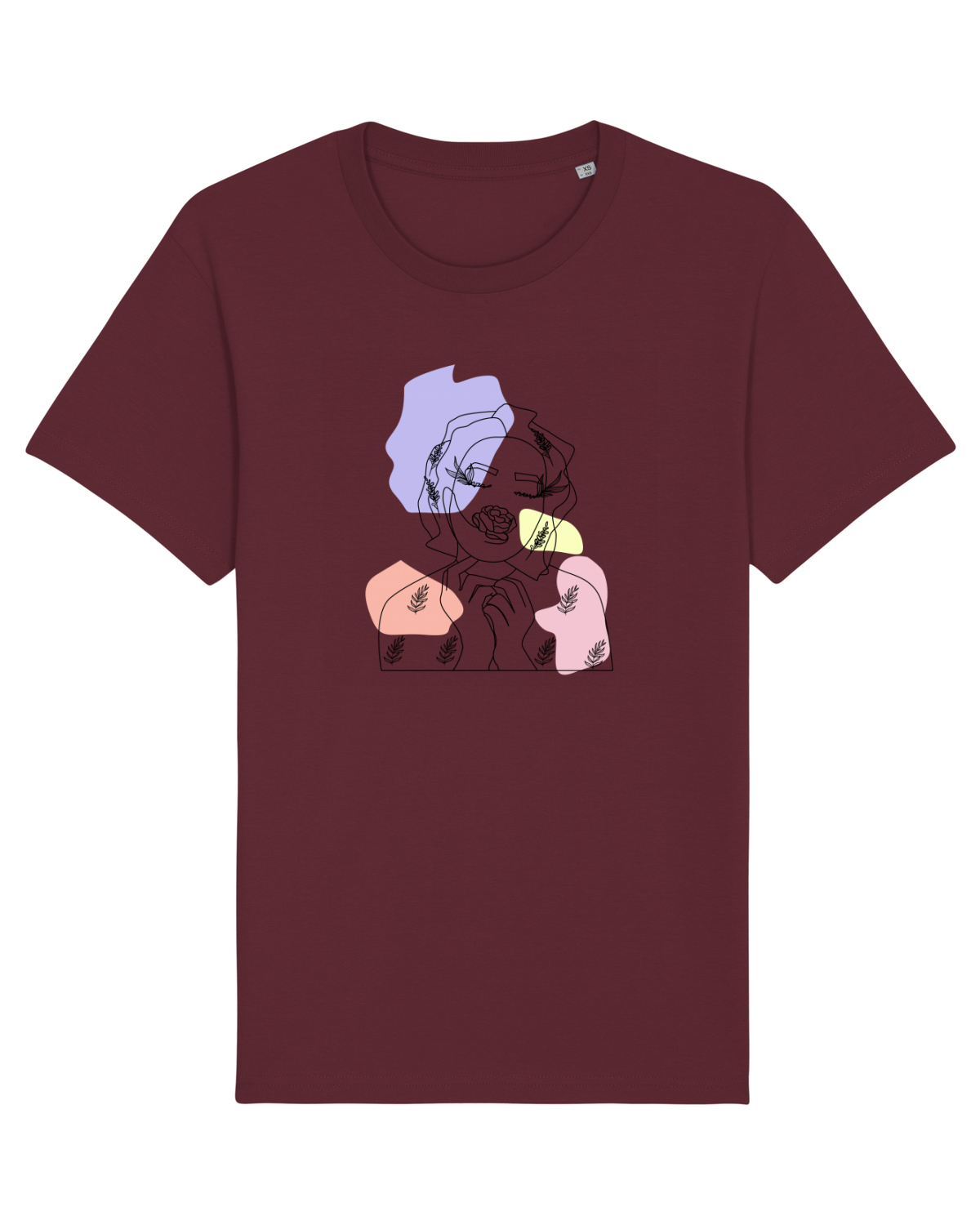 Tricou mânecă scurtă Unisex Rocker Burgundy