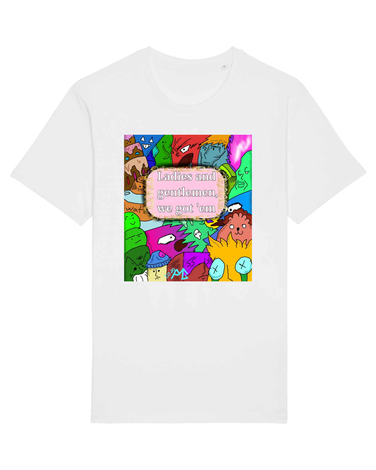 Tricou mânecă scurtă Unisex Rocker White
