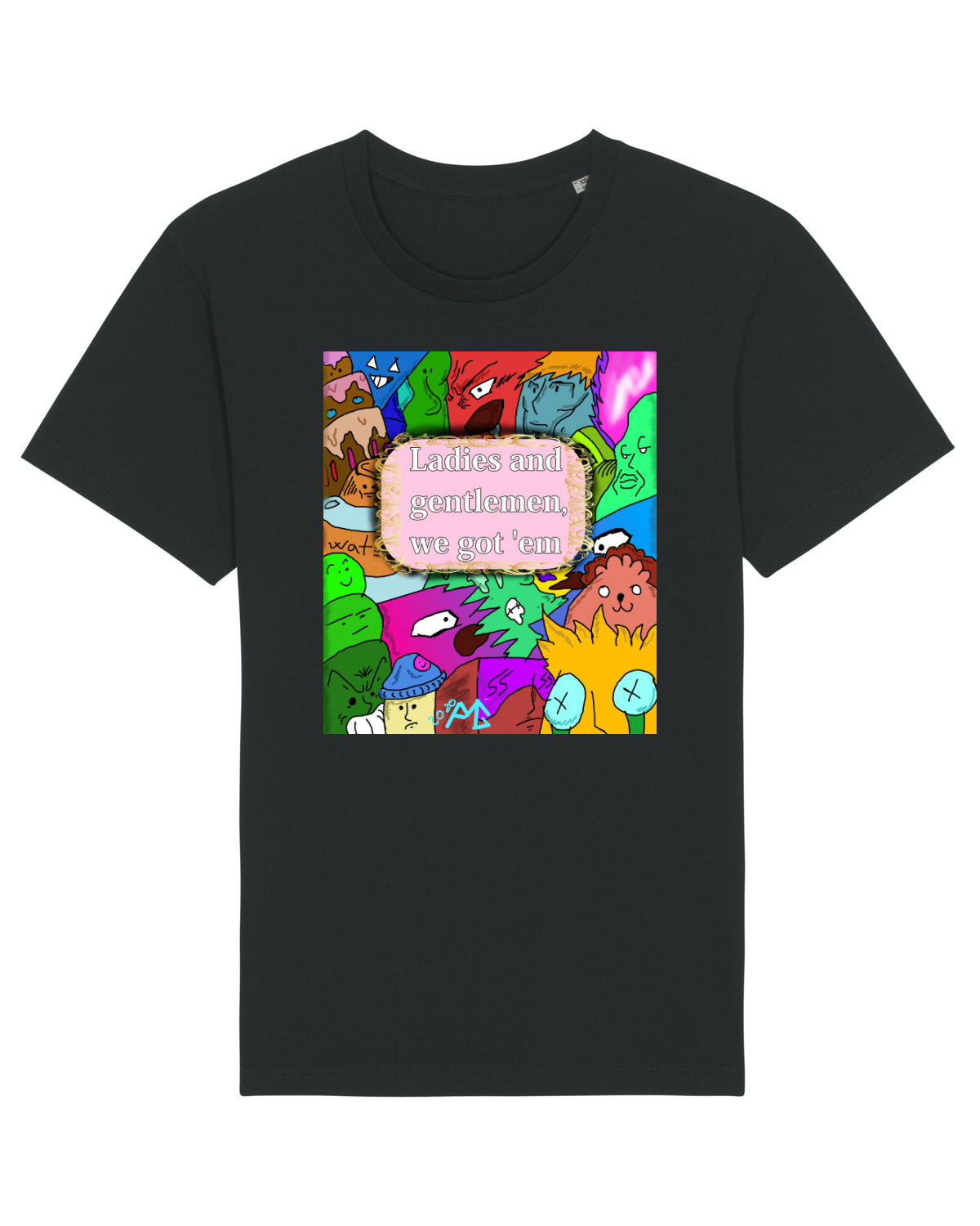 Tricou mânecă scurtă Unisex Rocker Black