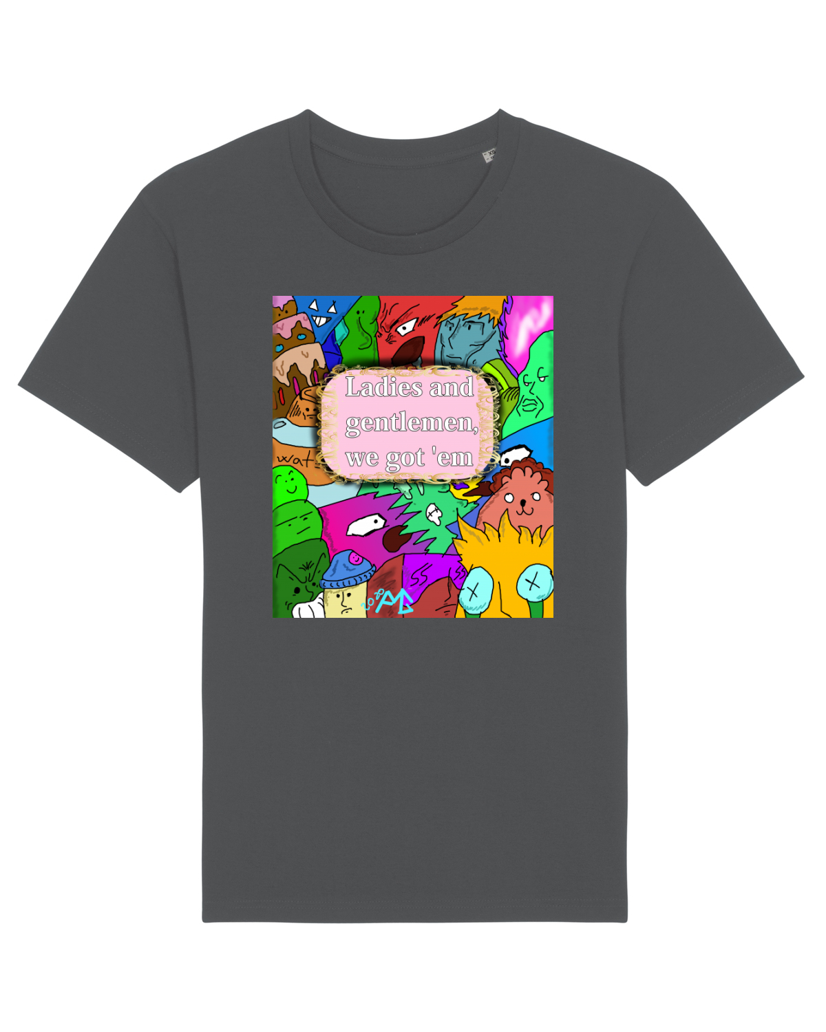 Tricou mânecă scurtă Unisex Rocker Anthracite