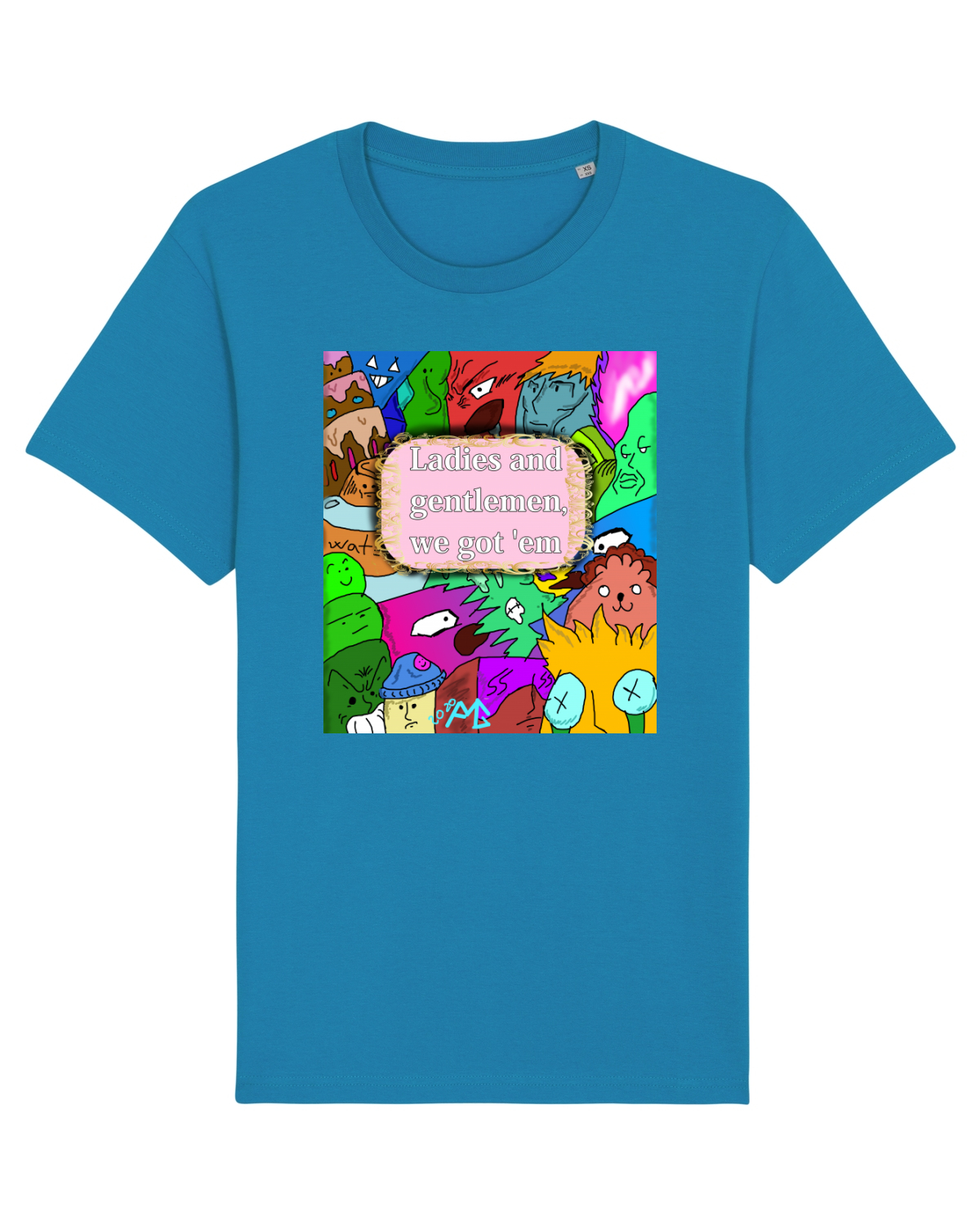 Tricou mânecă scurtă Unisex Rocker Azur