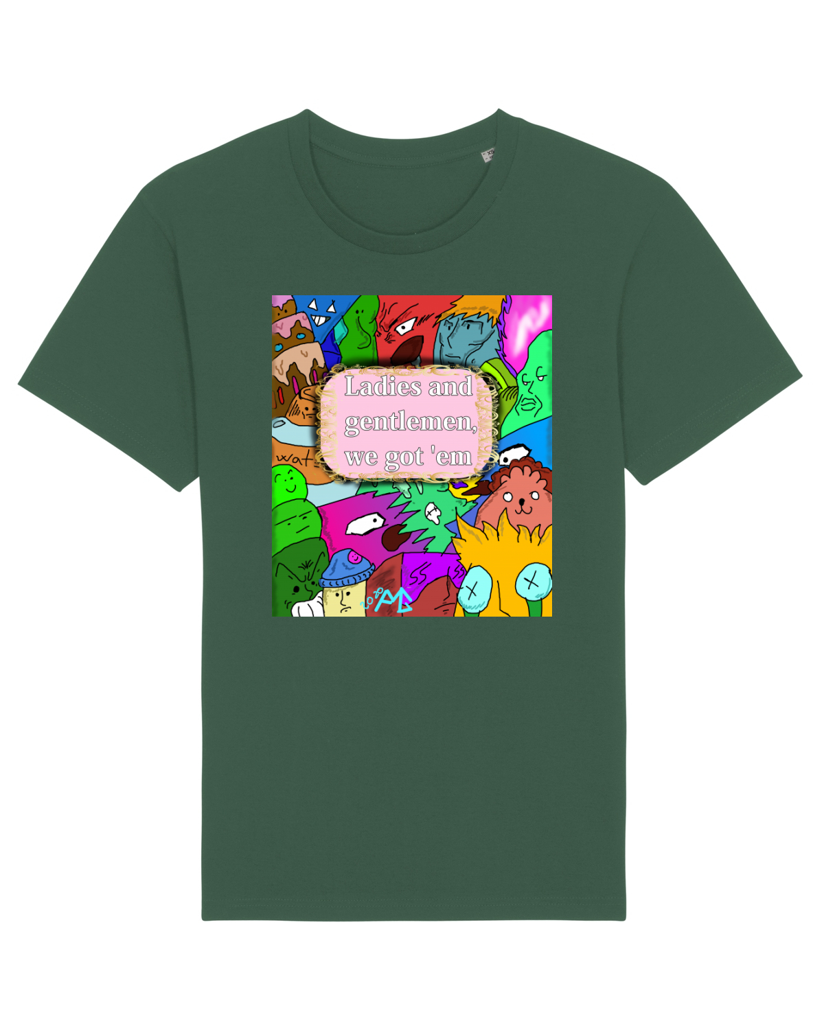 Tricou mânecă scurtă Unisex Rocker Bottle Green