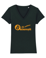 Te Iubesc Bucuresti Bitcoin Tricou mânecă scurtă guler V Damă Evoker