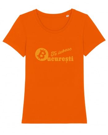 Te Iubesc Bucuresti Bitcoin Bright Orange