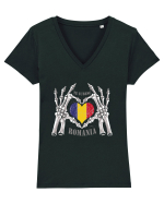 Te Iubesc Romania Tricou mânecă scurtă guler V Damă Evoker