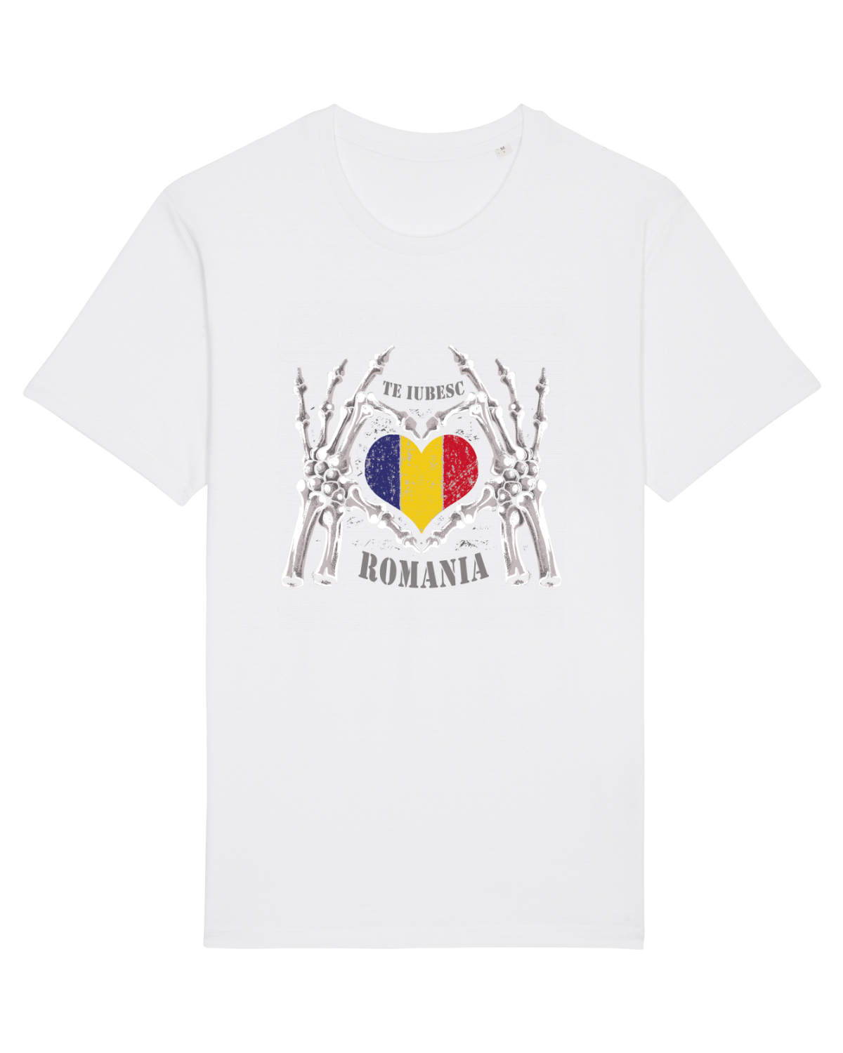 Tricou mânecă scurtă Unisex Rocker White