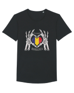 Te Iubesc Romania Tricou mânecă scurtă guler larg Bărbat Skater