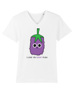 I Love You Berry Much Tricou mânecă scurtă guler V Bărbat Presenter