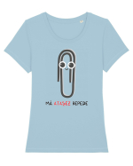 Mă atașez repede Tricou mânecă scurtă guler larg fitted Damă Expresser