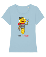 Cheie franceză Tricou mânecă scurtă guler larg fitted Damă Expresser