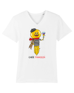 Cheie franceză Tricou mânecă scurtă guler V Bărbat Presenter