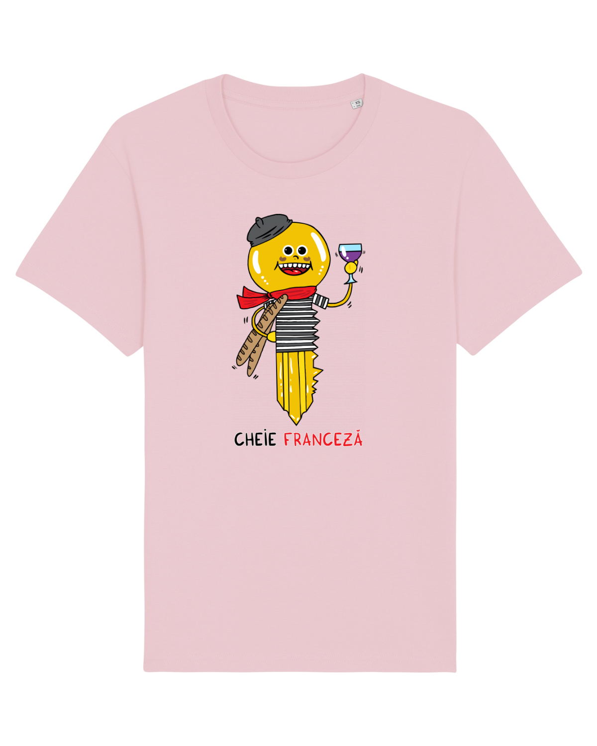 Tricou mânecă scurtă Unisex Rocker Cotton Pink