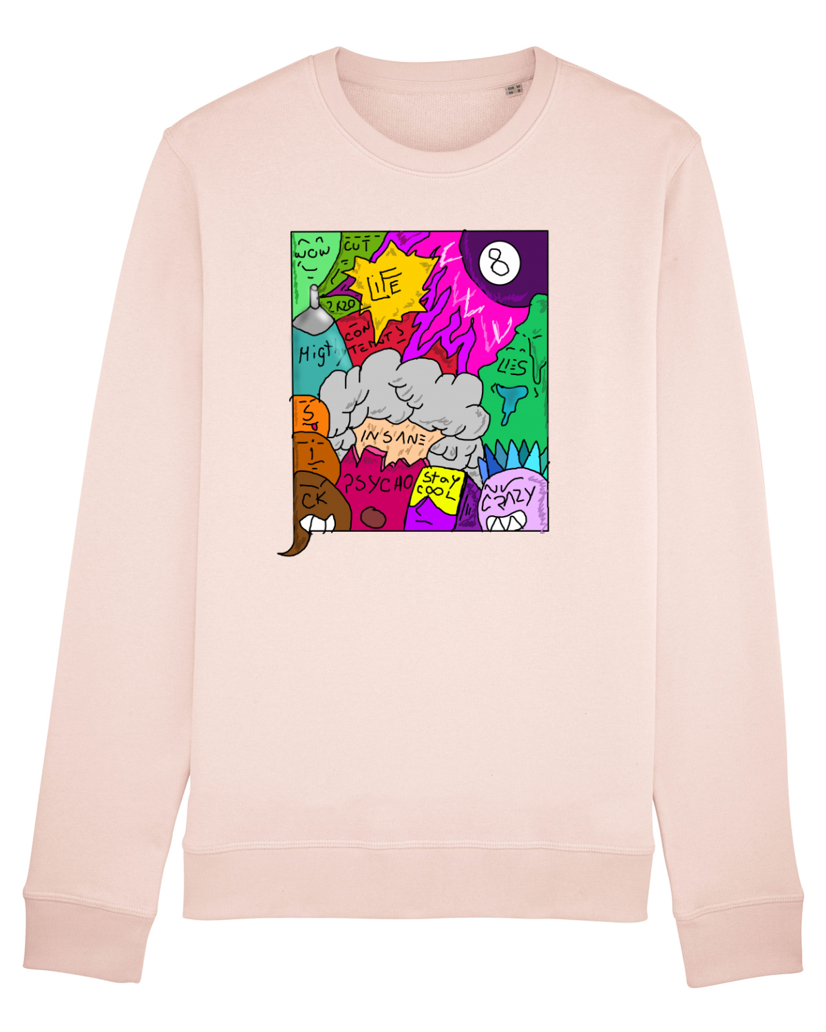 Bluză mânecă lungă Unisex Rise Candy Pink