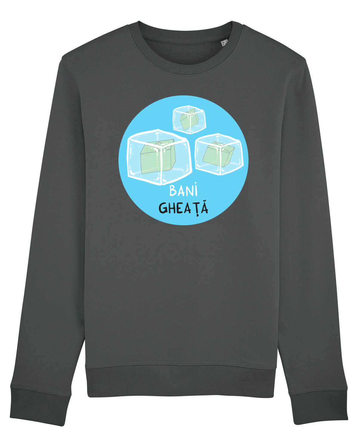 Bluză mânecă lungă Unisex Rise Anthracite