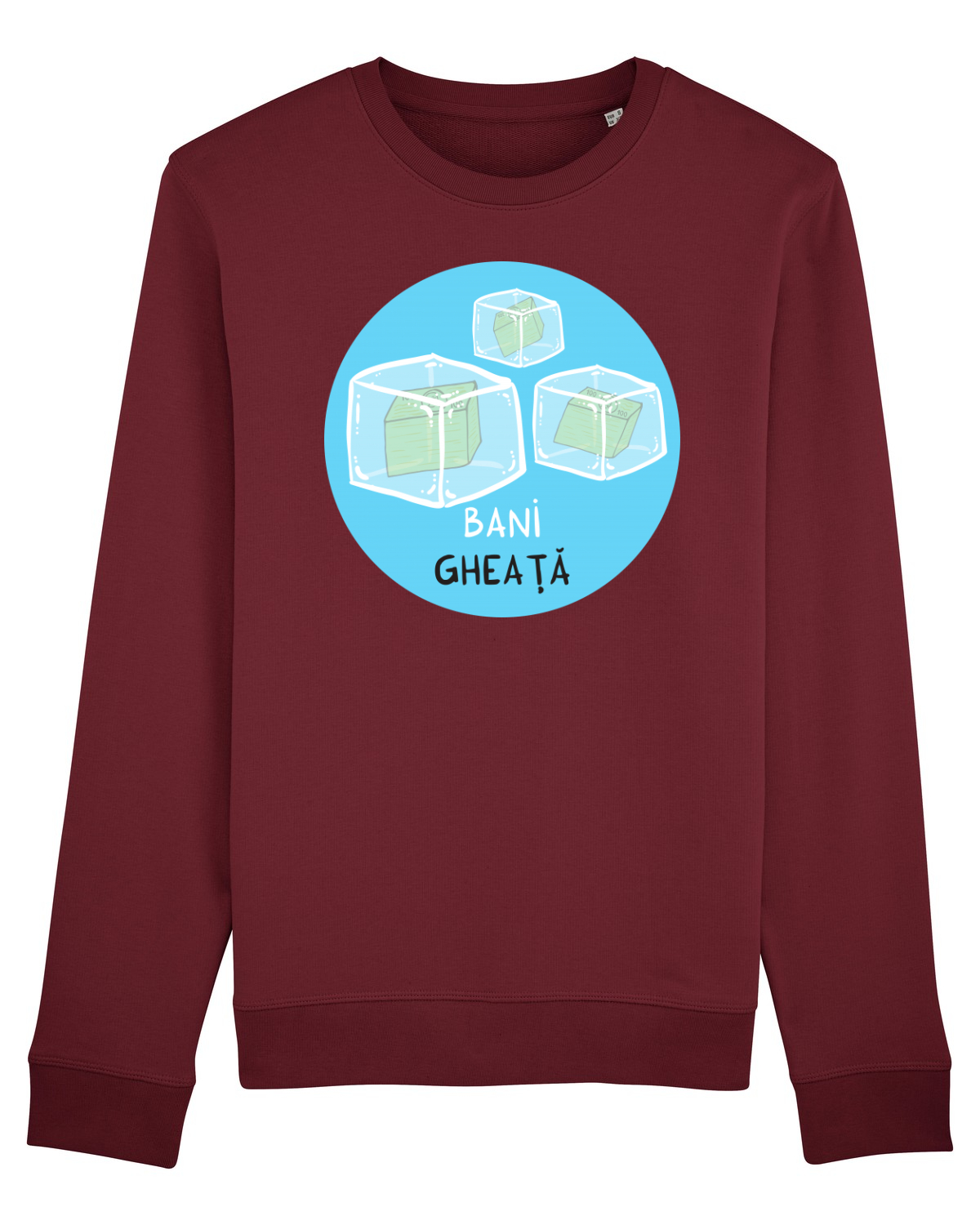 Bluză mânecă lungă Unisex Rise Burgundy