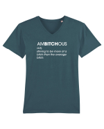 AmBITCHous Tricou mânecă scurtă guler V Bărbat Presenter