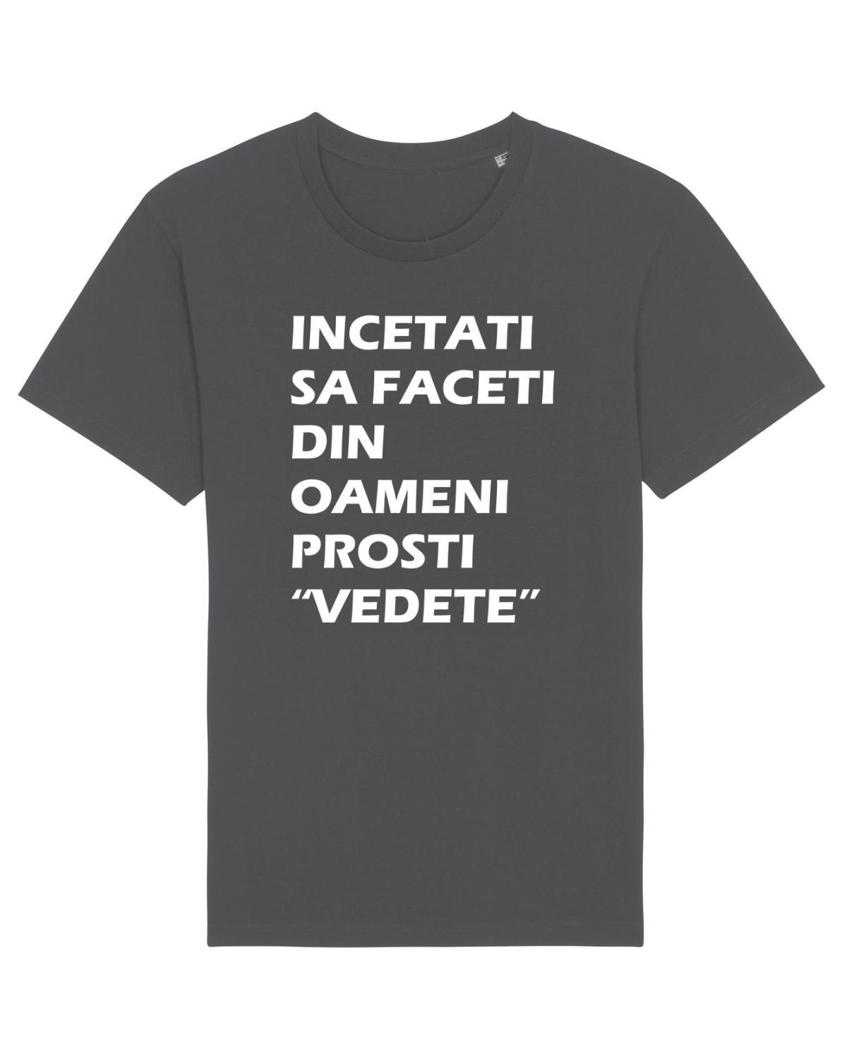 Tricou mânecă scurtă Unisex Rocker Anthracite