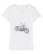 Word Chopper Tricou mânecă scurtă guler V Damă Evoker