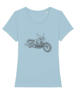 Word Chopper Tricou mânecă scurtă guler larg fitted Damă Expresser