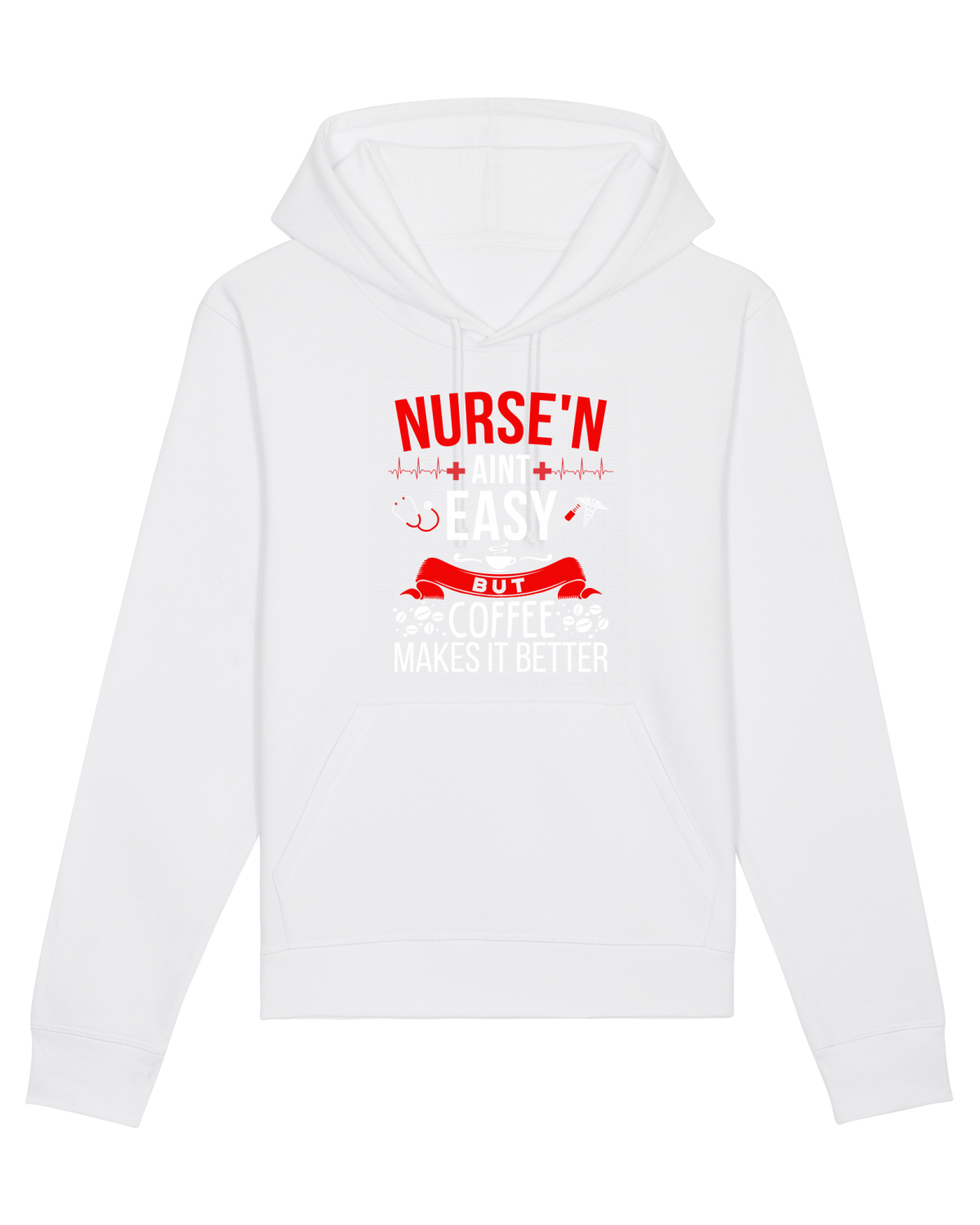 Hanorac Unisex Drummer White