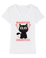 Pisica Miaunistica Iubiristica Tricou mânecă scurtă guler V Damă Evoker